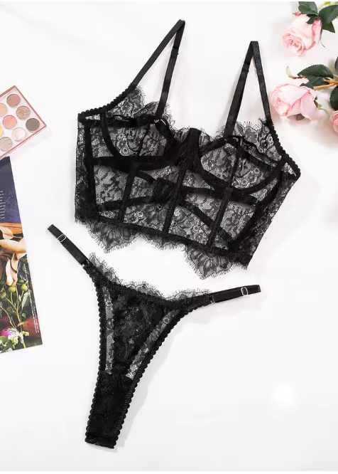 Corset Obsidian Bloom