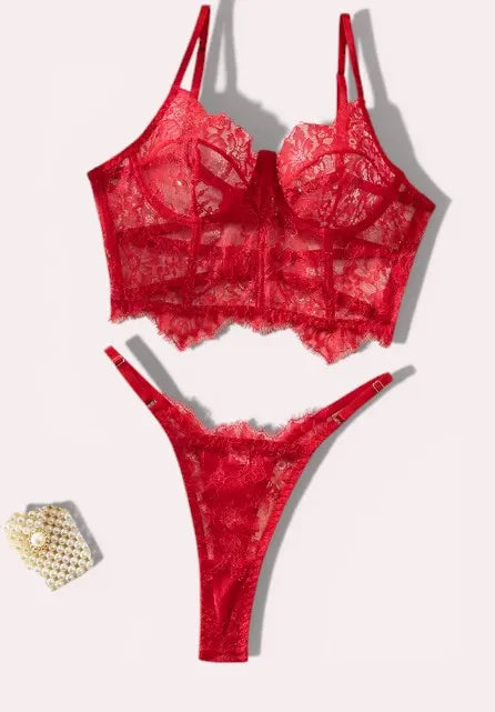 Corset Crimson Bloom